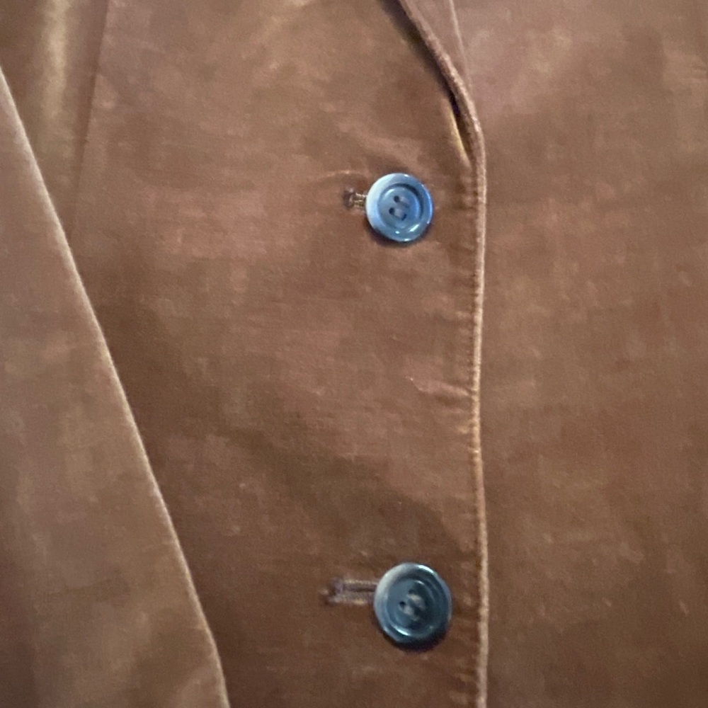 Vintage DeMura Brown Velvet Blazer size 12 - Picture 7 of 8